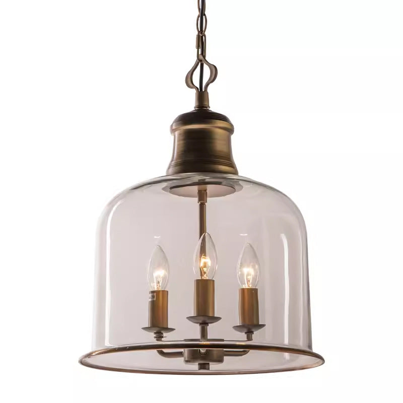 Retro Retro Simple Personality Transparent Glass Chandelier
