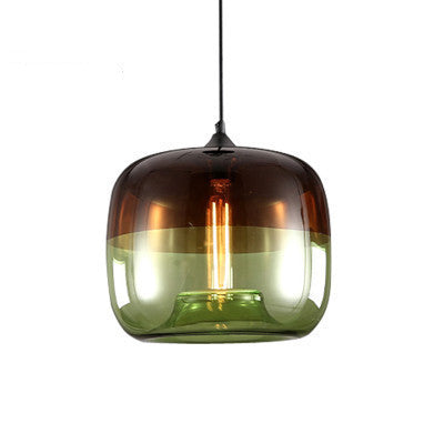 Retro colored glass chandelier