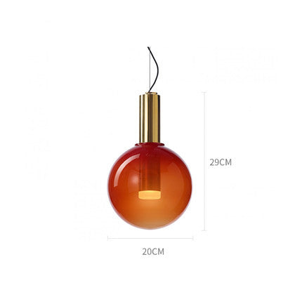 Nordic Art Geometric Conical Stained Glass Ball Chandelier