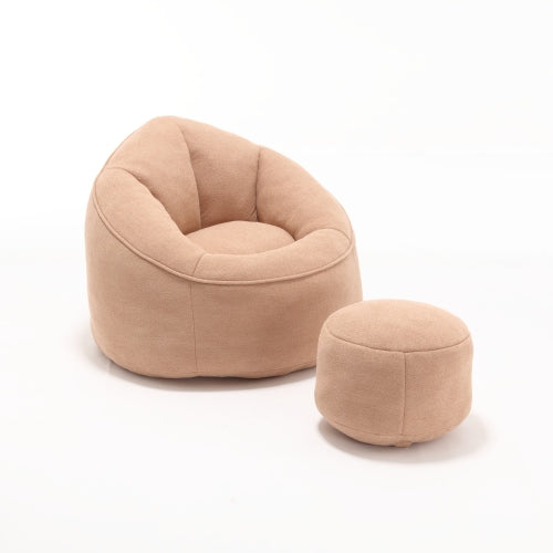 Bedding Bean Bag Sofa Chair High Pressure Foam Bean Bag Chair Material With Padded Foam Padding Compressed Bean Bag With Footrest
