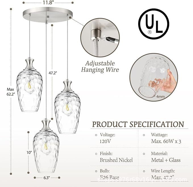 Glass Corridor Kitchen Kitchen Island Restaurant Small Pendant Lamp