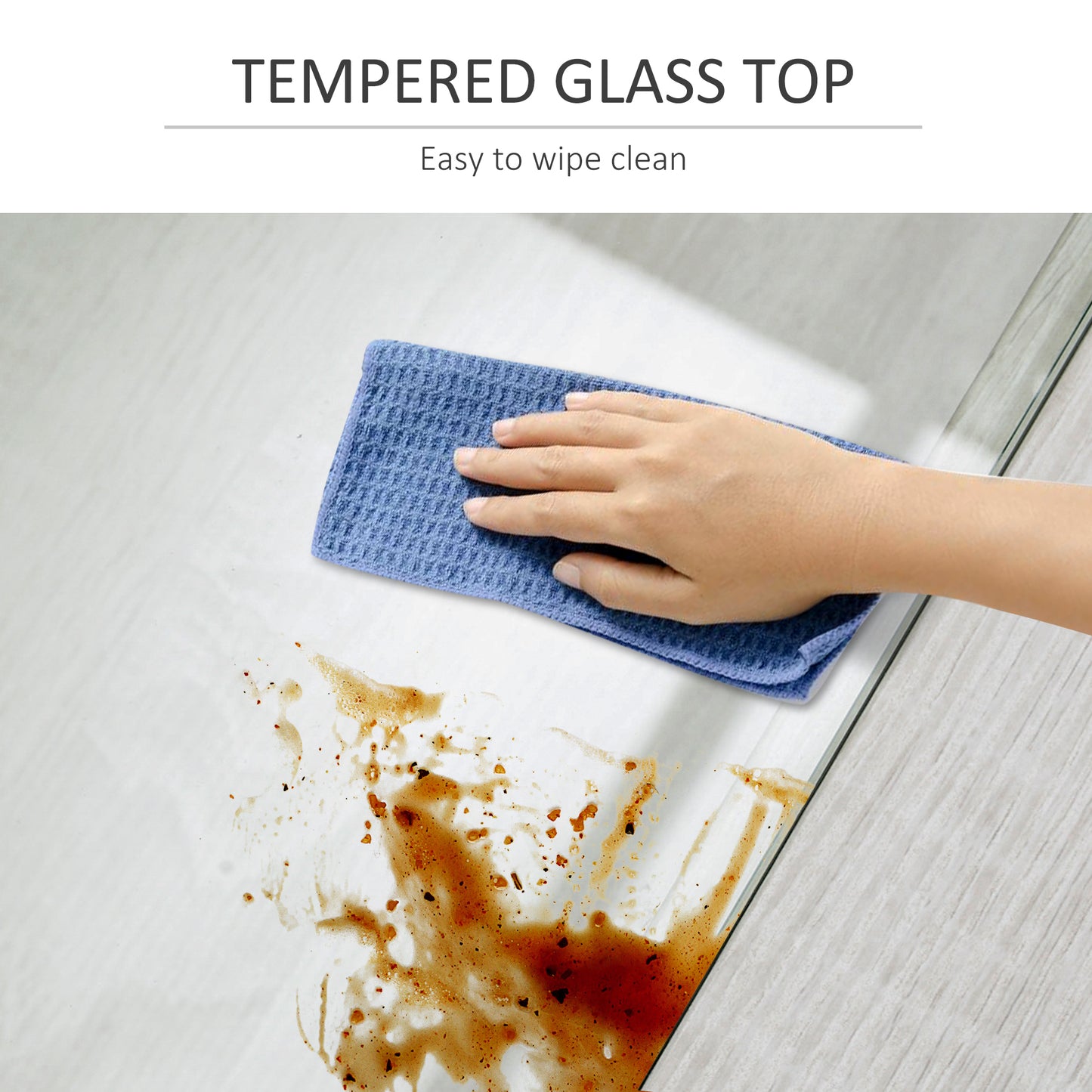 Coffee Table with Tempered Tabletop