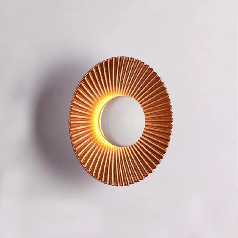Round Wall Lamp Bedroom Bedside Living Room Wall Light Bulb