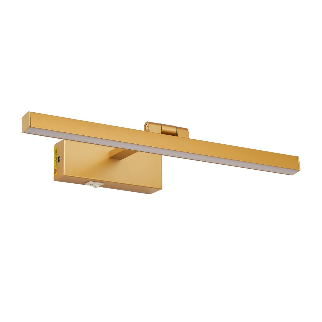 16inch Gold Bathroom Light Fixtures Over Mirror Modern Dimmable LED Vanity Light For Bathroom Wall Lighting