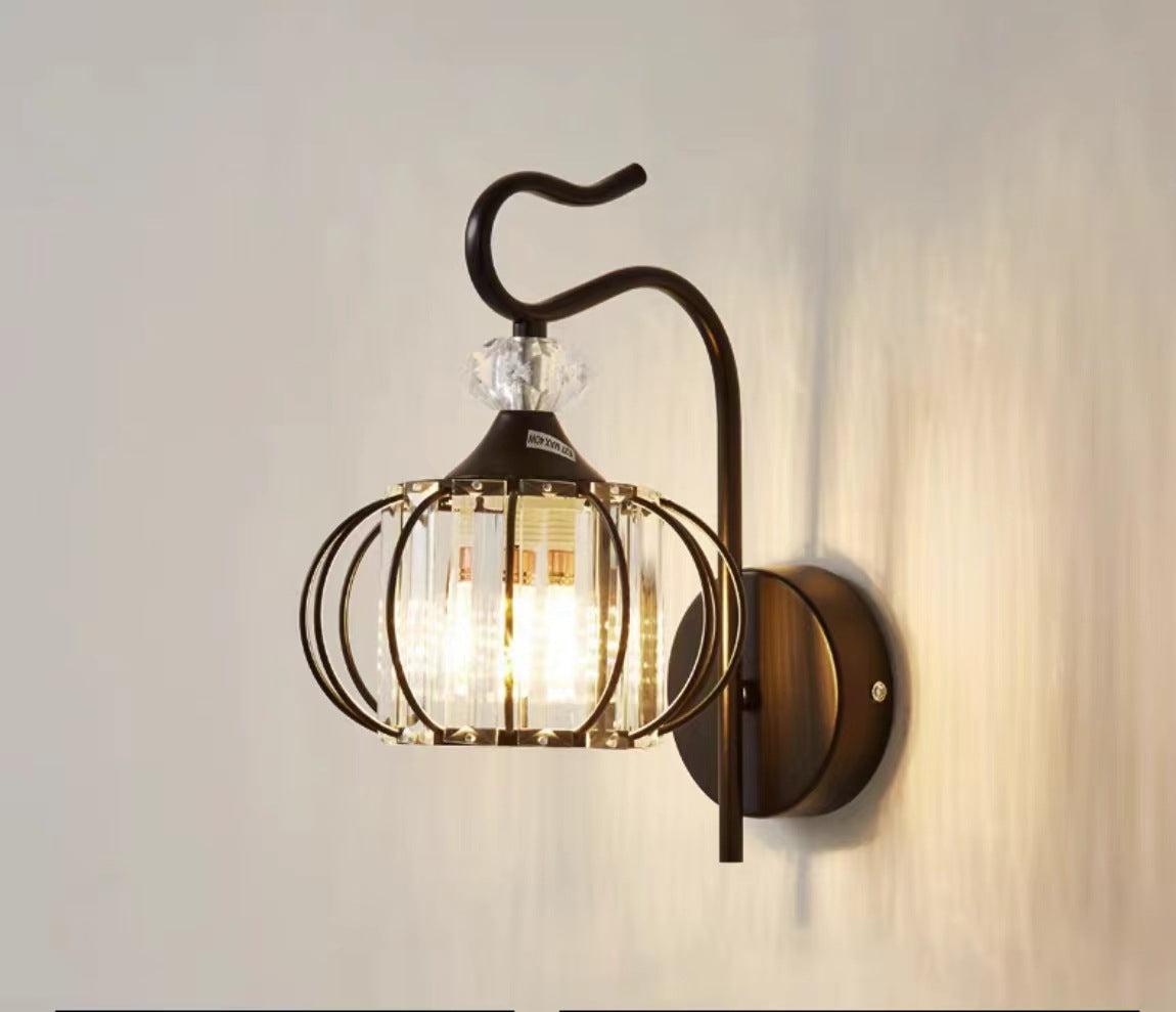 Bedroom Bedside Crystal Wall Lamp Living Room Wall Lamp