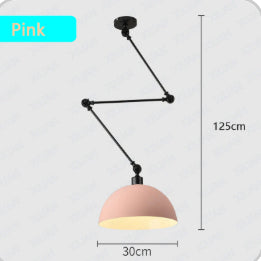 Modern Simple Personality Adjustable Light Creative Nordic Dining Room Bar Bedroom Bedside Collapsible Single-head Droplight