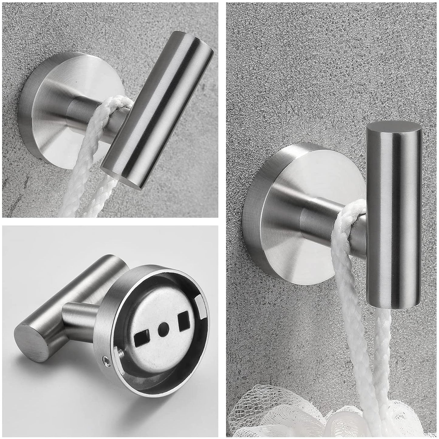 3-piece Set Of Bathroom Hangers And Towel Racks