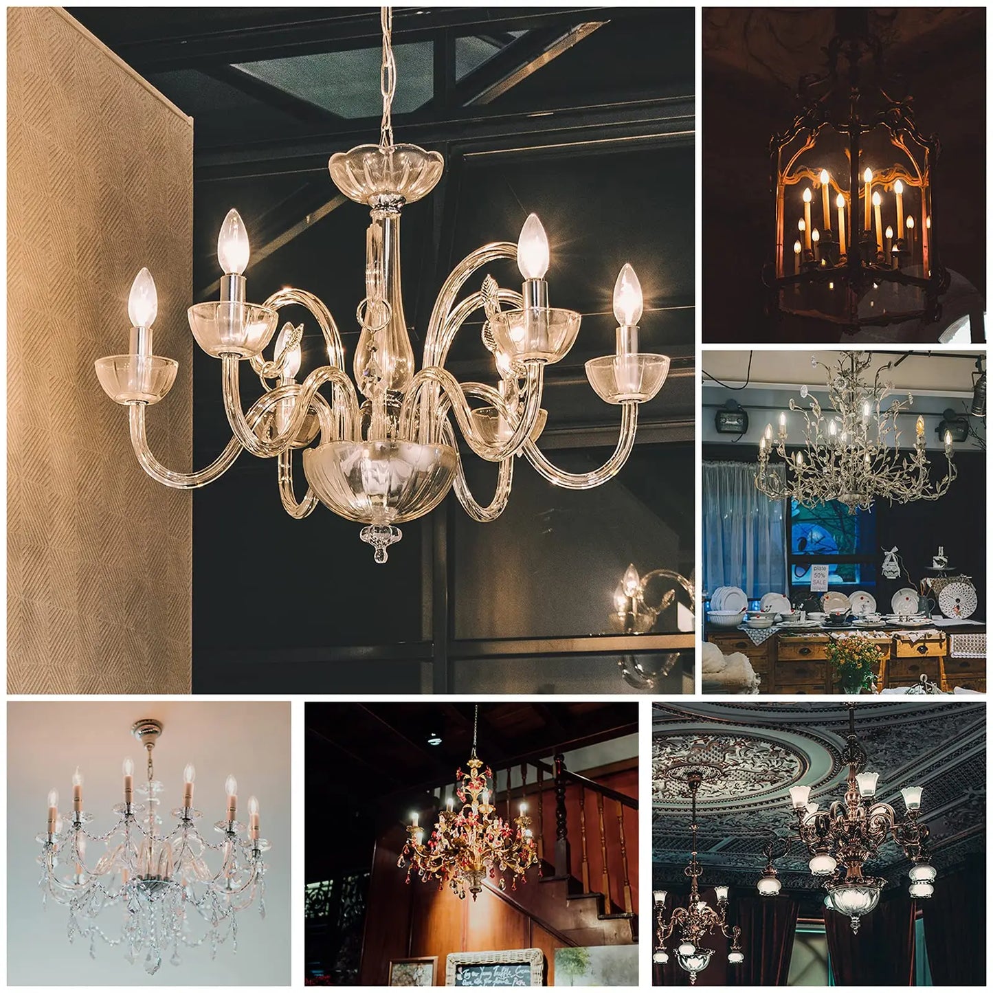 DecorBites™ LED Flame Effect Bulbs C35 6.5W 220V Dimmable Candle Filament Bulb