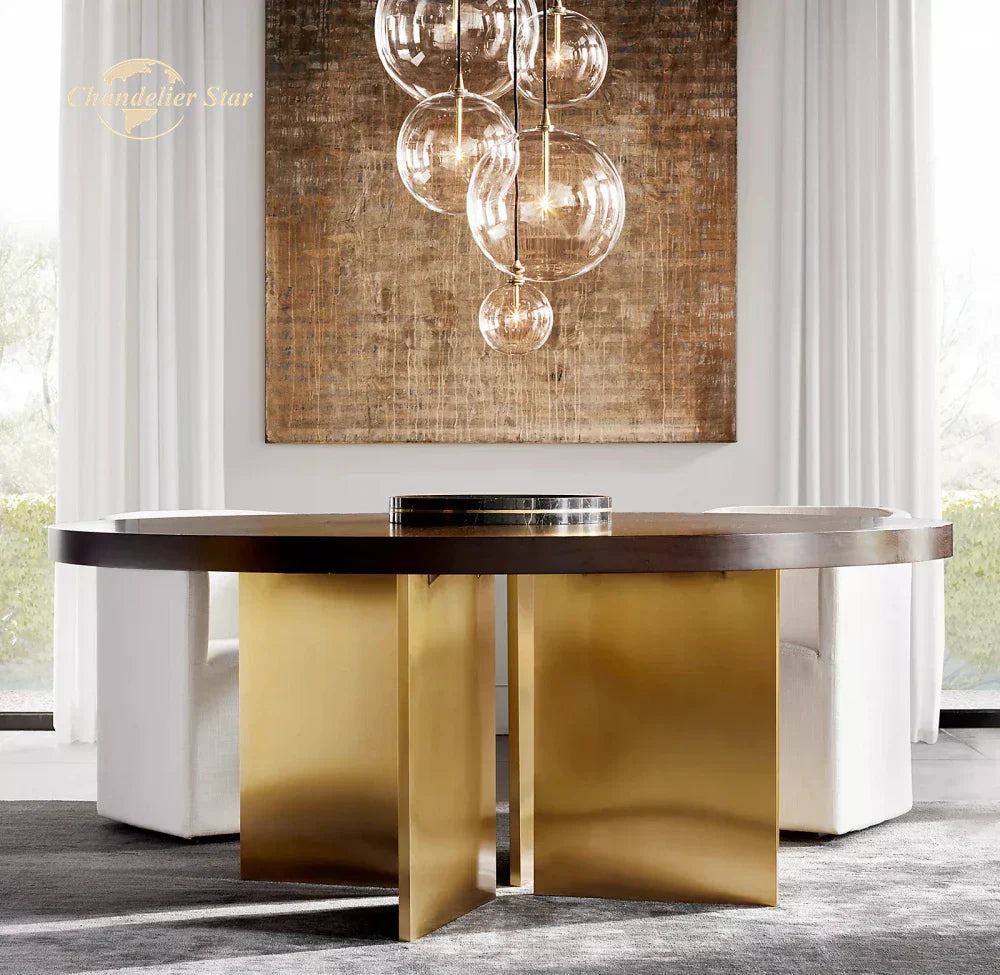 DecorBites™ Glass Globe Pendant Light Chandelier for Dining Room, Bedroom, Entryway