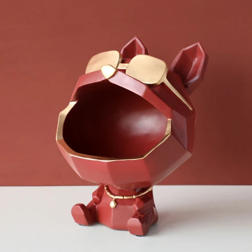 DecorBites™ Big Mouth Dog Resin Sculpture Figurine Home Decor Ornamental Storage Box