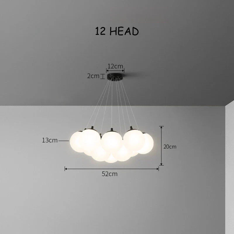 DecorBites™ Glass Ball LED Pendant Lights for Teen Room Decor