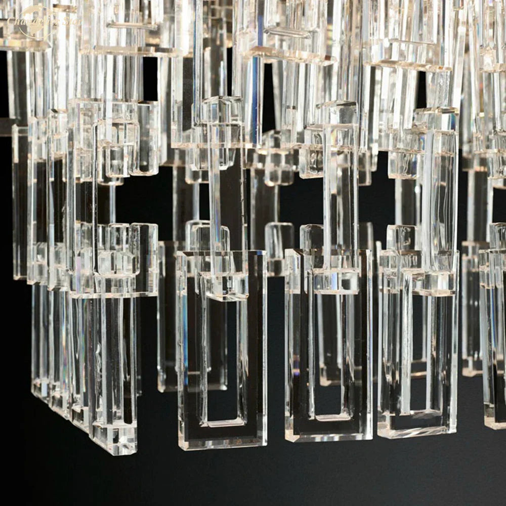 DecorBites™ Crystal Wall Sconce Lamp: Modern Art Deco Square Design for Home Interior