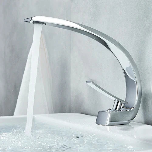DecorBites™ Black Chrome Basin Faucet Single Handle Bathroom Mixer Tap