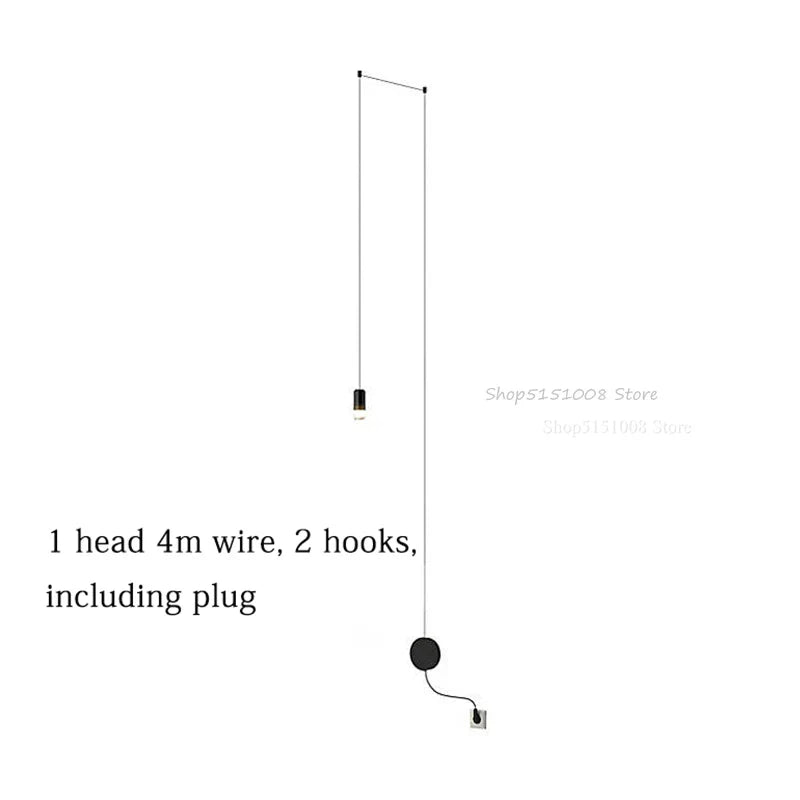 Black Rope Spider Pendant Light