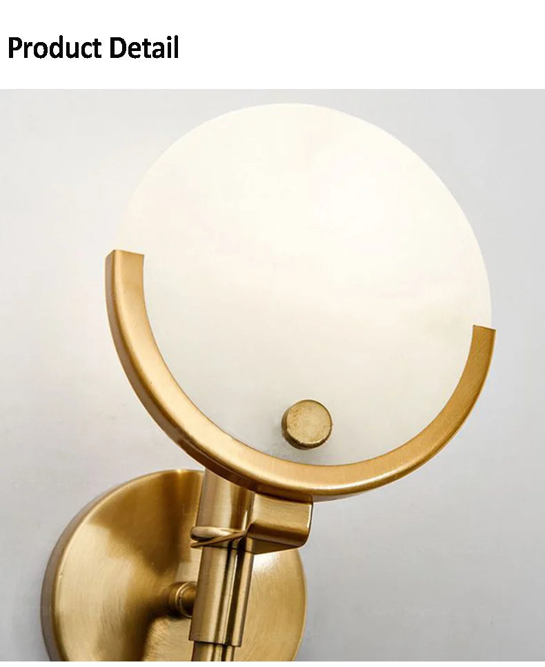 DecorBites™ Creative Marble Wall Lamp: New Nordic Minimalist Light Luxury for Living Room, Bedroom, Aisle.