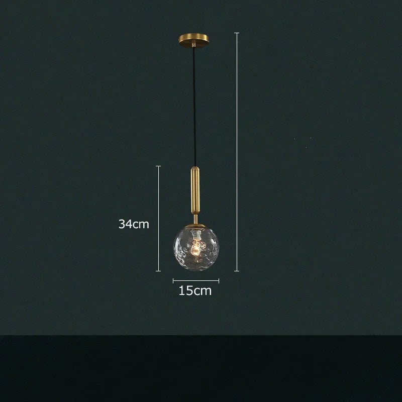 DecorBites™ Glass Planet Pendant Light: Modern LED Nordic Hanging Lamp for Living Bedroom Susp...