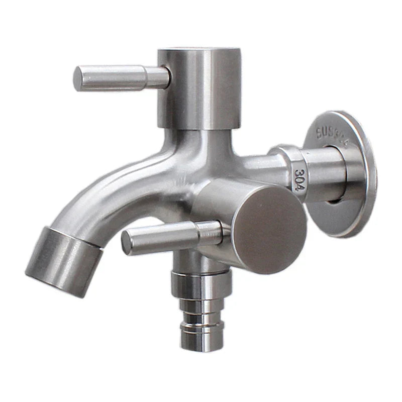 DecorBites™ Double Faucet Wall Mount Mop Faucet for Outdoor and Kitchen Use