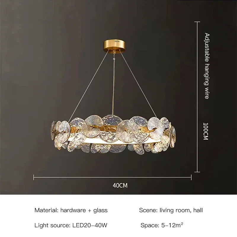 DecorBites™ LED Flower Design Ceiling Chandelier for Modern Living Room Bedroom Dining Area