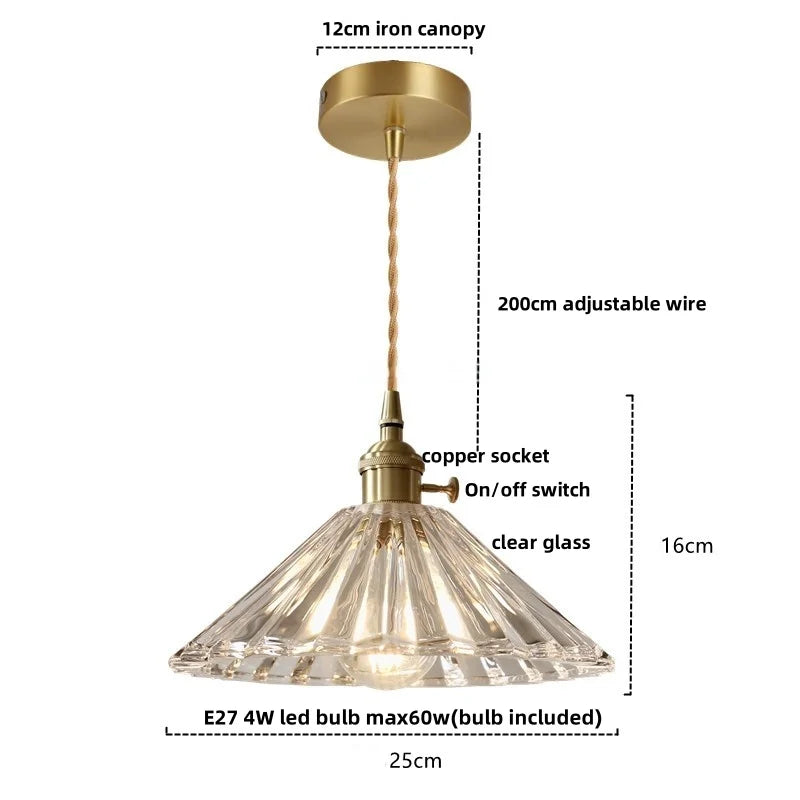 DecorBites™ Glass LED Pendant Light Chandelier for Modern Home Decor