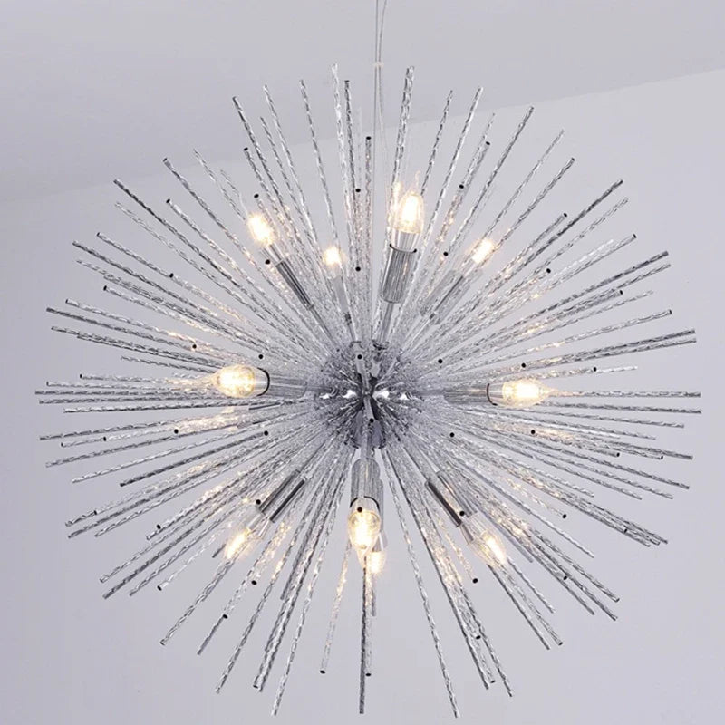 DecorBites™ Geometric Ball Chandelier: Modern LED Lighting for Living Room & Dining Room