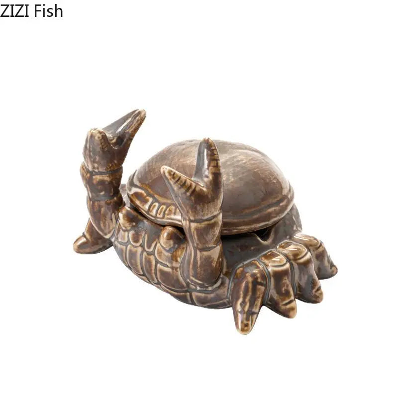 DecorBites™ Crab Ceramic Ashtray Phone Holder Desk Decoration Smoking Gift
