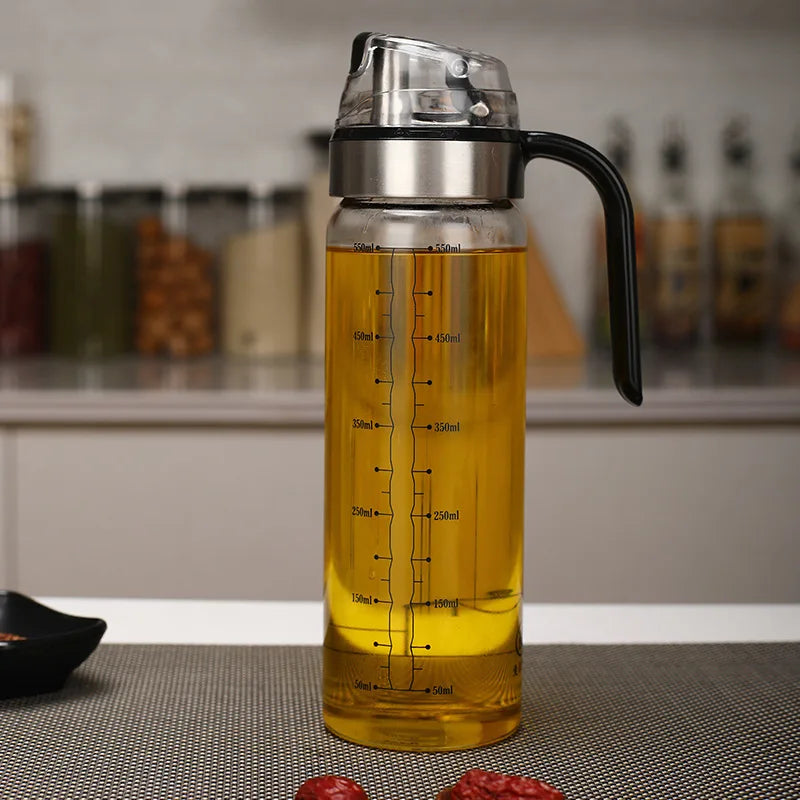 DecorBites™ Durable Automatic Oil Bottle for Soy Sauce Vinegar Seasoning Storage