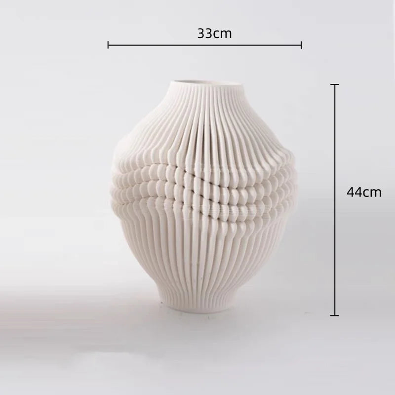 DecorBites™ Geometric Folding Ceramic Flower Vase Home Decor Handicrafts