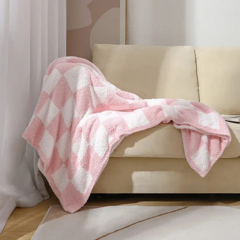 DecorBites™ Knit Checkerboard Blanket