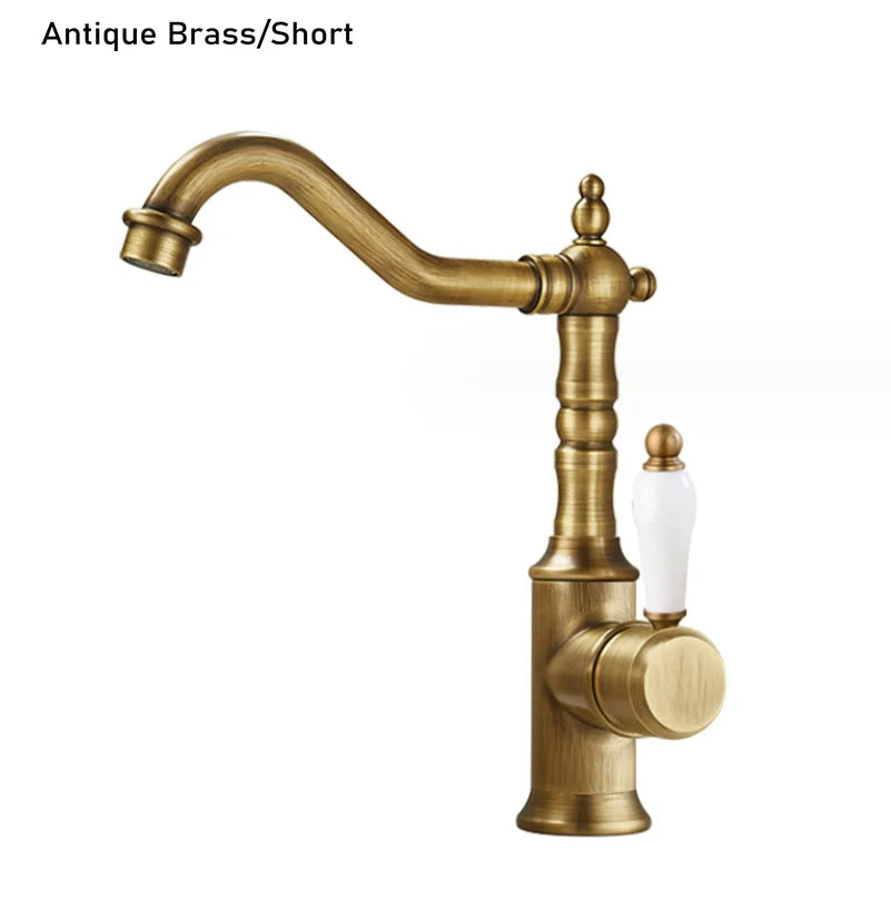DecorBites™ Gold Luxury Kitchen Faucet for Household Sink, Hot and Cold Water Mixer
