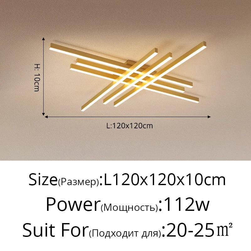 DecorBites™ Gold Black Aluminum LED Chandeliers for Bedroom Dining Living Room Lighting