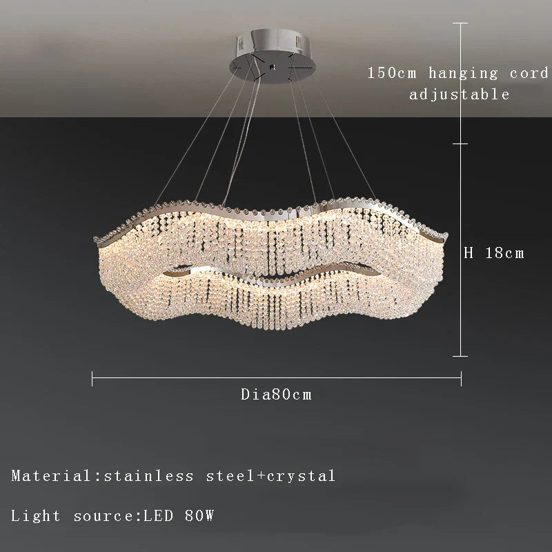 DecorBites™ Crystal Bead Chandelier LED Lights for Modern Luxury Home Decor & Bedroom