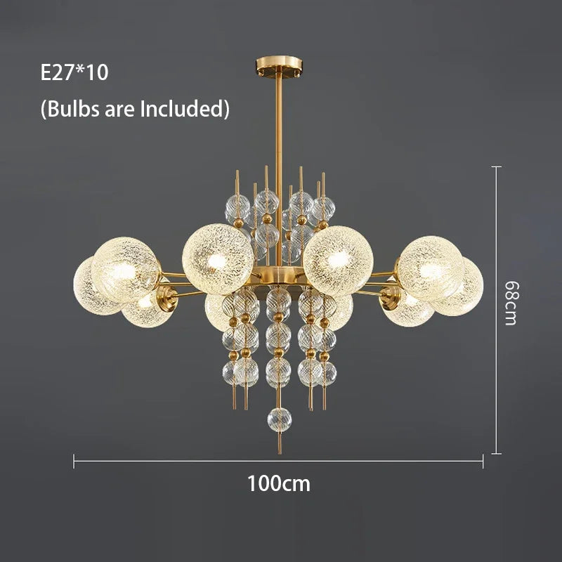 DecorBites™ Glass Ball LED Pendant Chandelier - Modern Kitchen Island Luminaria