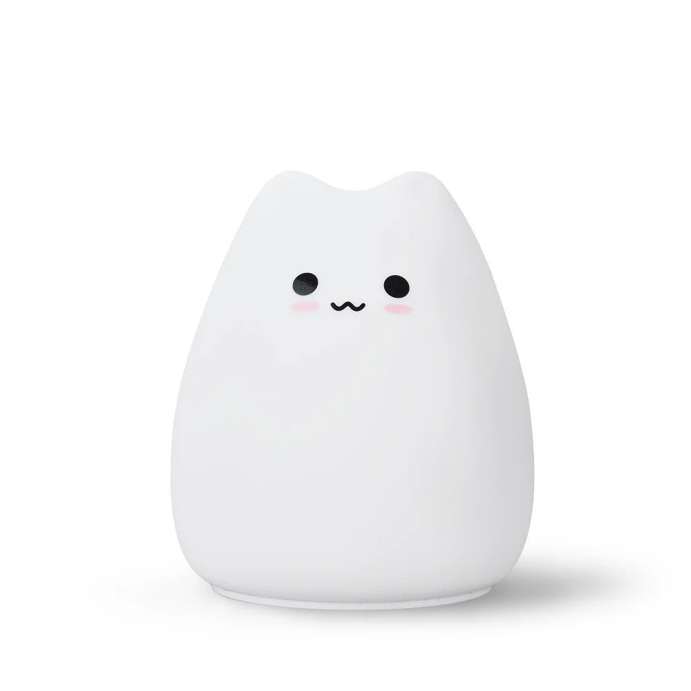 Mini Beliebte Katze Baby Nacht Lampe 7-farbe Pat Touch Farbwechsel Augenschutz Schlafzimmer Nacht Nacht Licht Geschenk Kinder