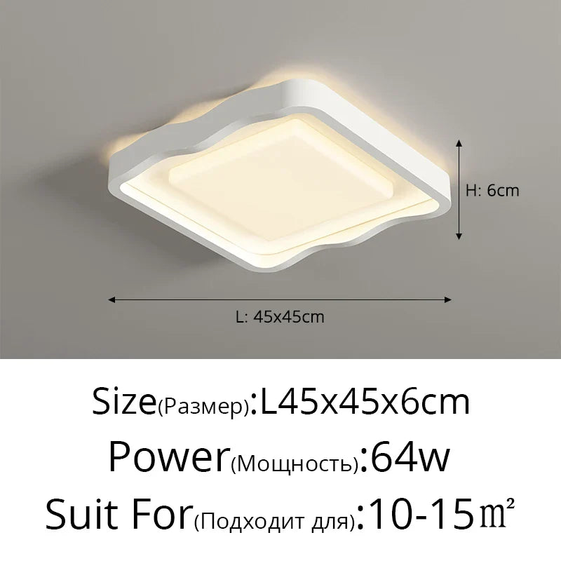 DecorBites™ Cream Style LED Ceiling Lamps for Modern Simple Living Room Lighting