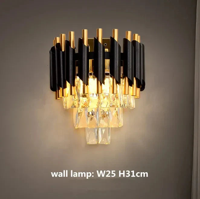 DecorBites™ Crystal LED Pendant Chandelier for Modern Living Spaces