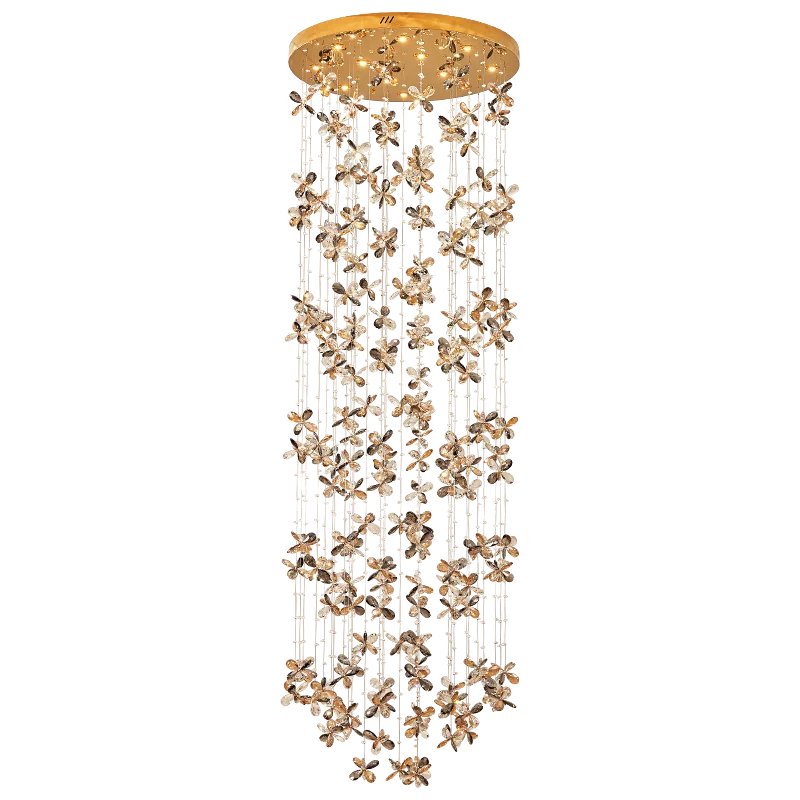 DecorBites™ Crystal Staircase Chandelier | Modern Elegant Loft Villa Lighting Fixture