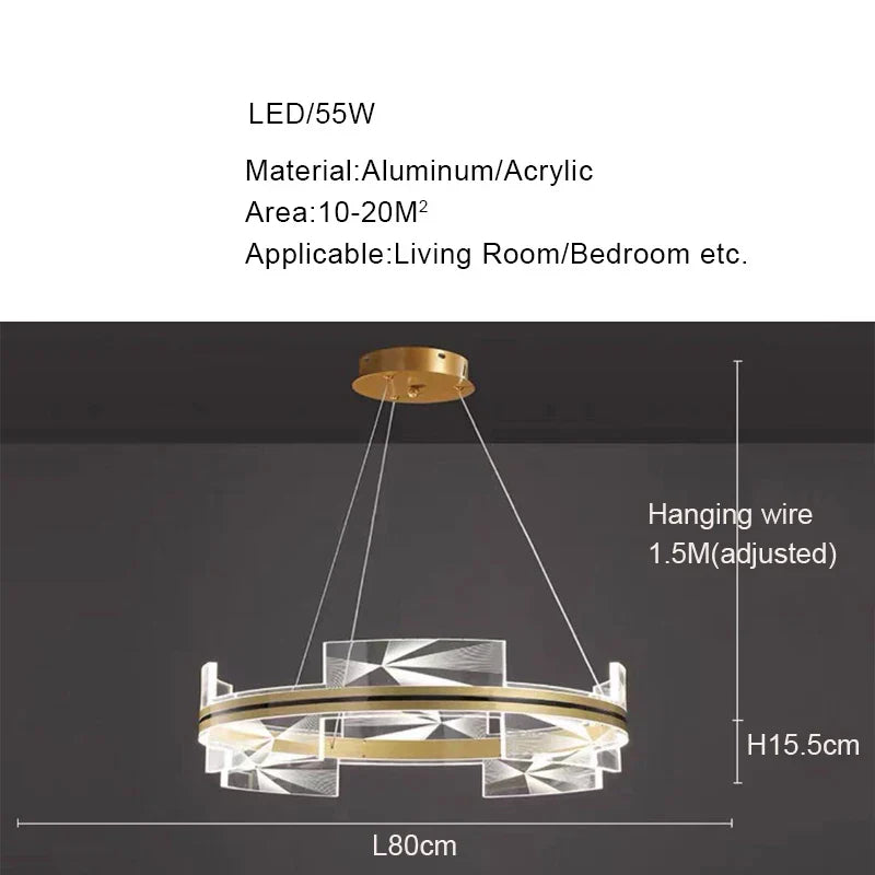DecorBites™ Gold Aluminum Plating LED Pendant Lights for Home Decor