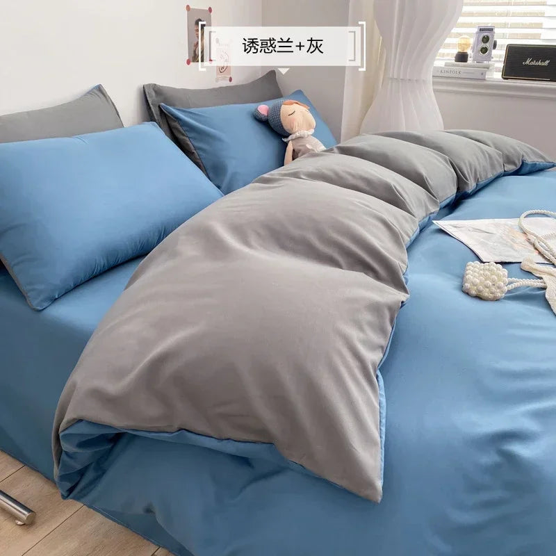 DecorBites™ Comfort King Size Bedding Set: Soft Duvet Cover & Pillowcases, Affordable & Durable