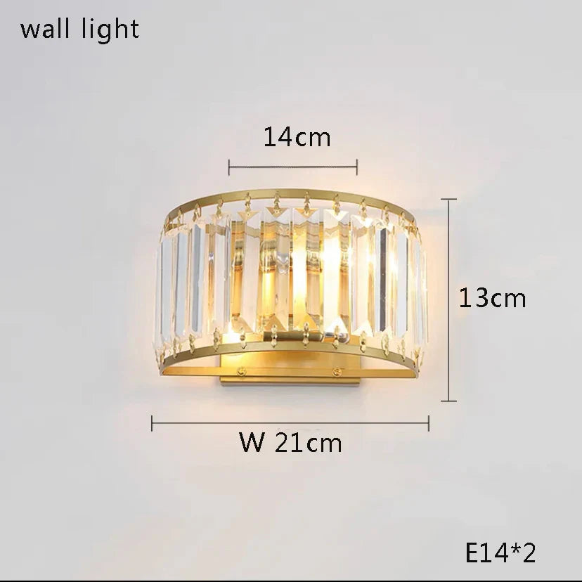 DecorBites™ Gold Crystal Ceiling Lights LED Minimalist Luxury Lighting - Stainless Steel Crystal Luminaires