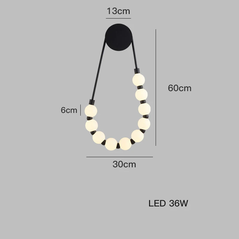 DecorBites™ LED Fancy Necklace Wall Lamp for Bedside & Living Room