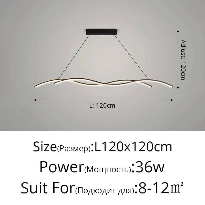 Modern Black and White Metal LED Pendant Light