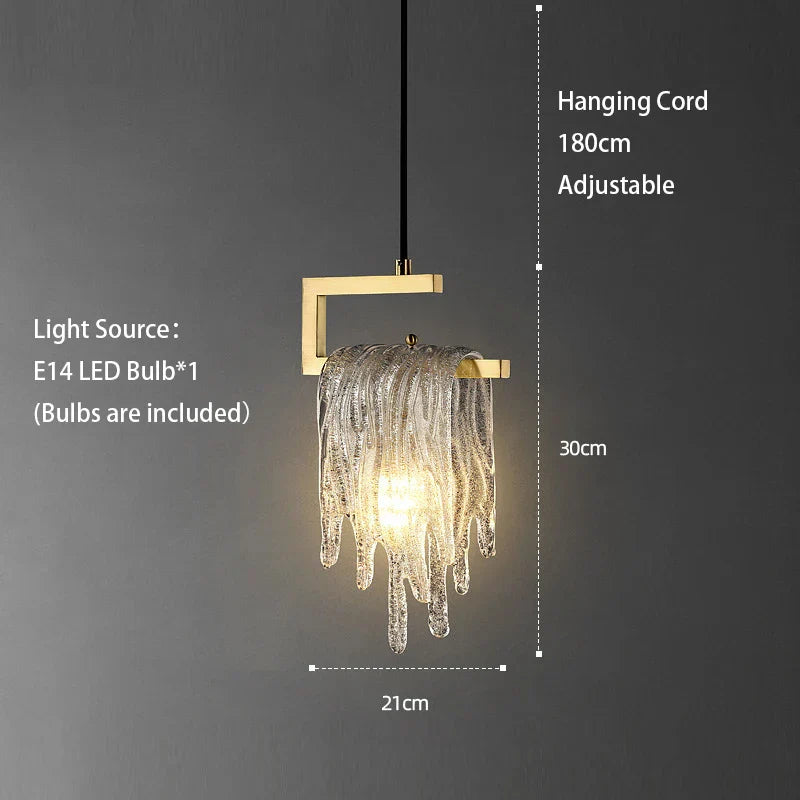 DecorBites™ Crystal LED Ceiling Chandelier | Modern Bedroom Pendant Lamp