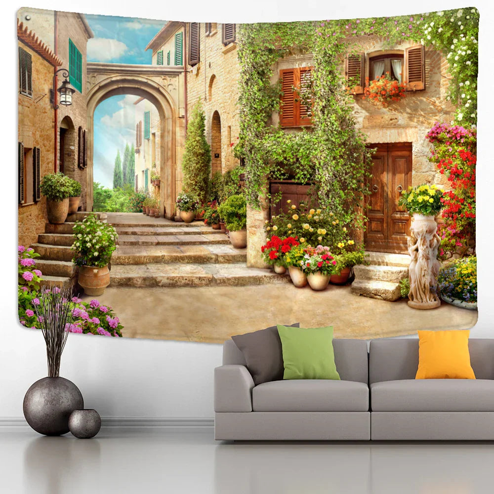 DecorBites™ Garden Tapestry: Natural Scenery Bohemian Wall Hanging for Home Decor