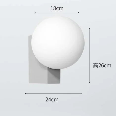DecorBites™ Glass Ball Wall Sconce Light: Metal Base, G9 Bulb