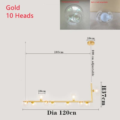 DecorBites™ Double Glass Shade Pendant Light: Nordic Minimalist Design, LED Lamp for Living Room, Restaurant
