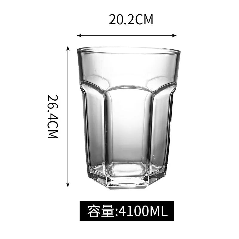 DecorBites™ Large Glass Beer Mug | Creative Transparent Glass Cup | Home Decor Gift