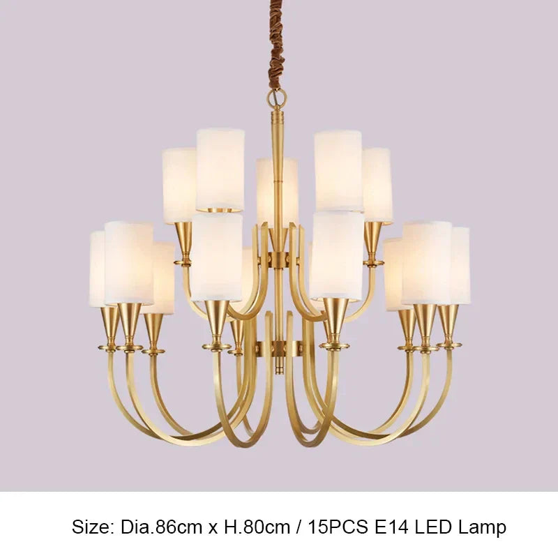 DecorBites™ Copper Ceiling Chandelier for Living Room Kitchen Bedroom Lighting