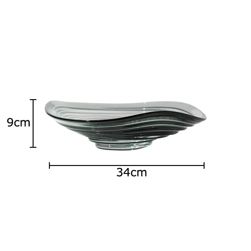DecorBites™ Glass Fruit Plate Set - Elegant Tableware for Home, Hotel, and Restaurant Use