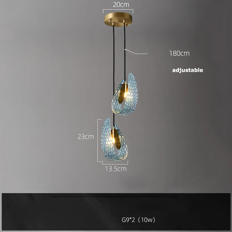 DecorBites™ G9 LED Copper Pendant Light for Foyer & Dining Room