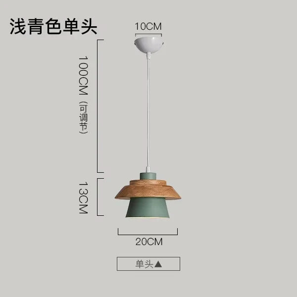 Nordic Macaron Wood Pendant Light